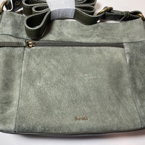 The Sak Leather Crossbody NEW in Moss Suede - Picture 1 of 4